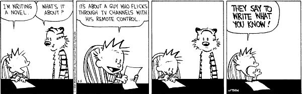 Write what you know calvin and hobbes